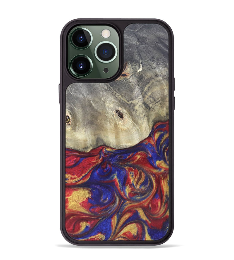 iPhone 13 Pro Max Wood Phone Case - Zamir (Red, 825594)