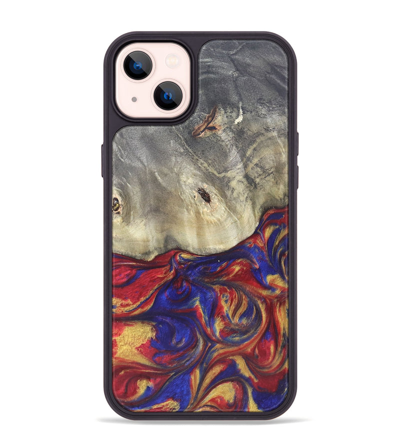 iPhone 14 Plus Wood Phone Case - Zamir (Red, 825594)