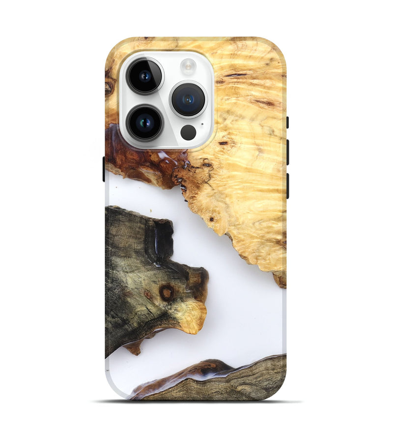 iPhone 15 Pro Wood Live Edge Phone Case - Bella (Clear, 825597)