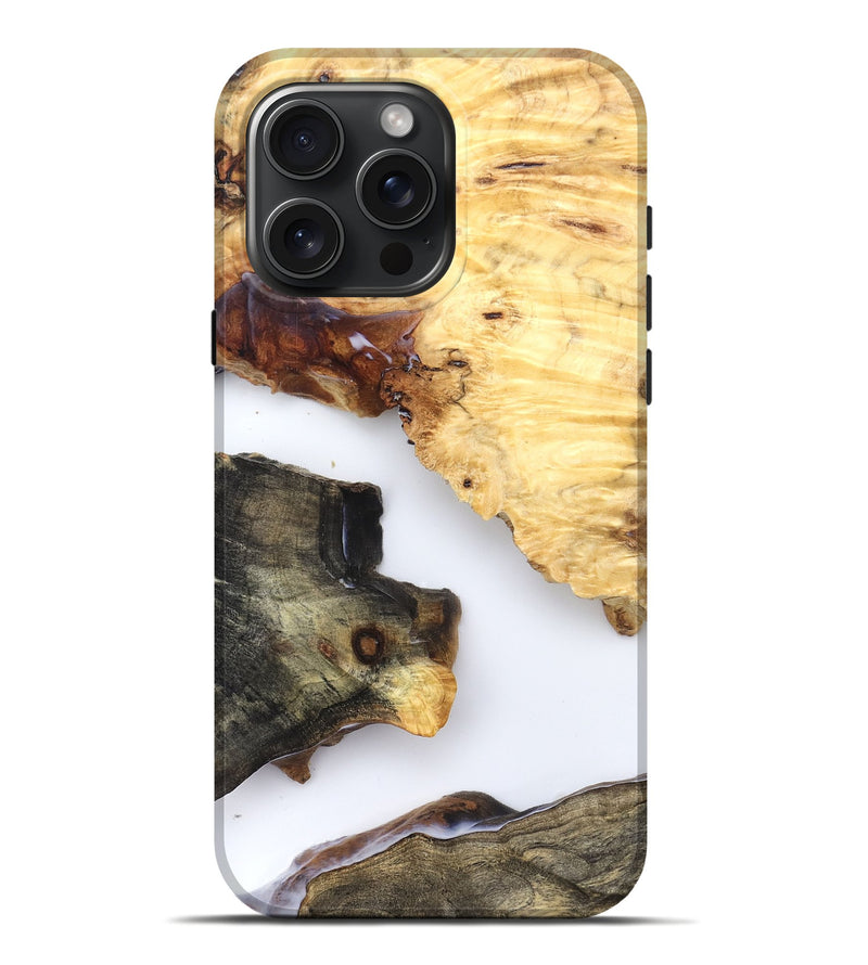 iPhone 16 Pro Max Wood Live Edge Phone Case - Bella (Clear, 825597)