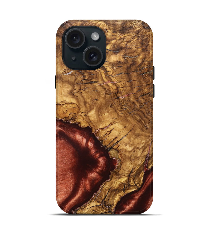 iPhone 15 Wood Live Edge Phone Case - Jakari (Solid Wood, 825598)