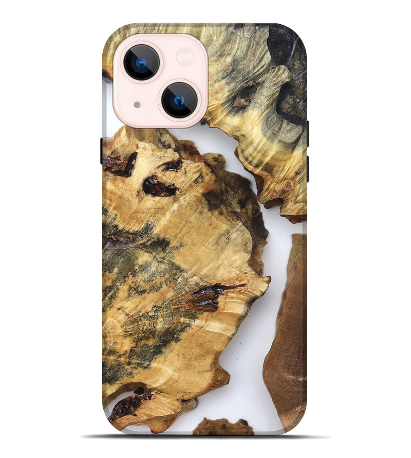 iPhone 14 Plus Wood Live Edge Phone Case - Neriah (Clear, 825599)