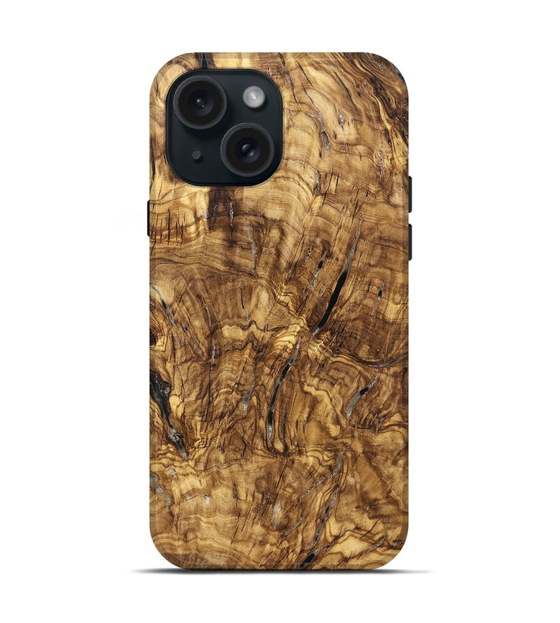 iPhone 15 Wood Live Edge Phone Case - Ashli (Solid Wood, 825600)