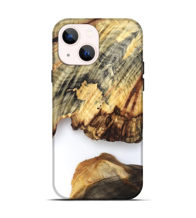 iPhone 14 Wood Live Edge Phone Case - Ryan (Clear, 825601)