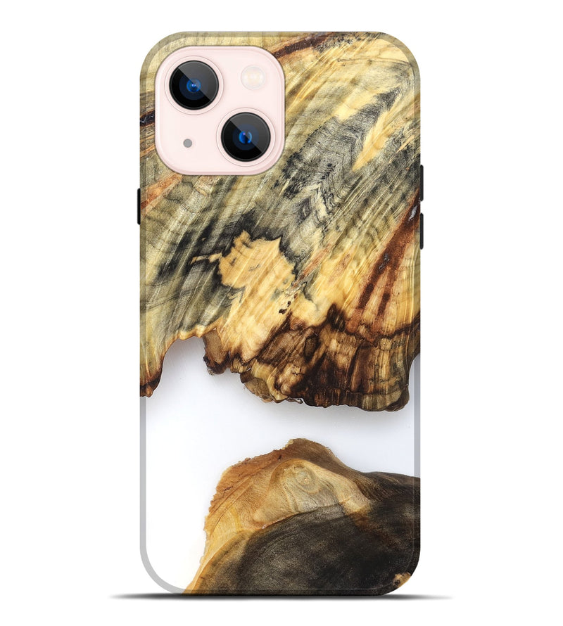 iPhone 14 Plus Wood Live Edge Phone Case - Ryan (Clear, 825601)
