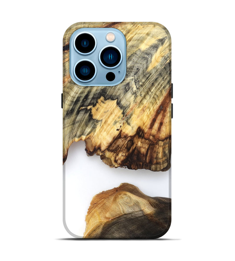 iPhone 14 Pro Wood Live Edge Phone Case - Ryan (Clear, 825601)
