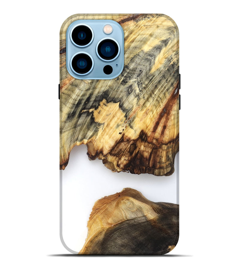 iPhone 14 Pro Max Wood Live Edge Phone Case - Ryan (Clear, 825601)