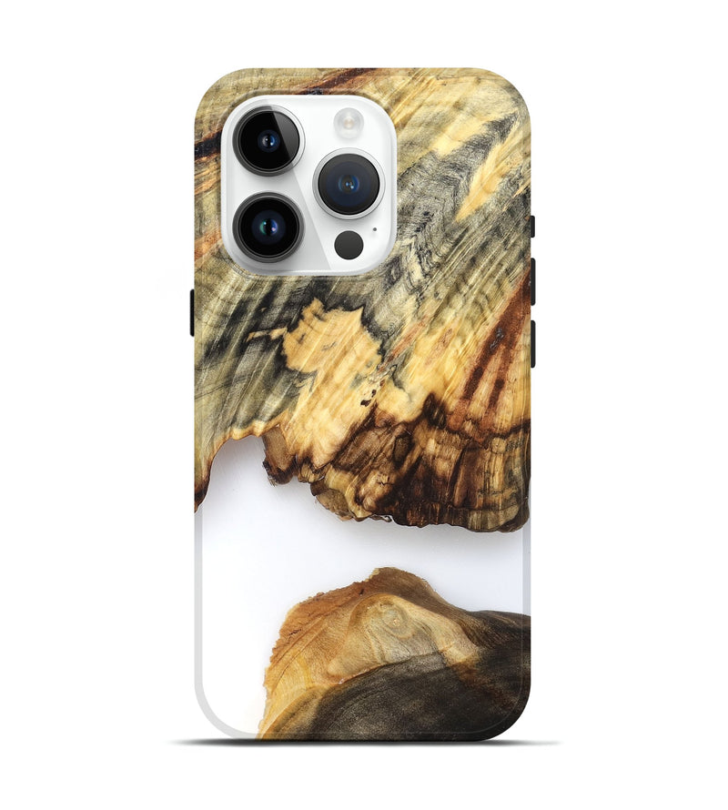 iPhone 15 Pro Wood Live Edge Phone Case - Ryan (Clear, 825601)
