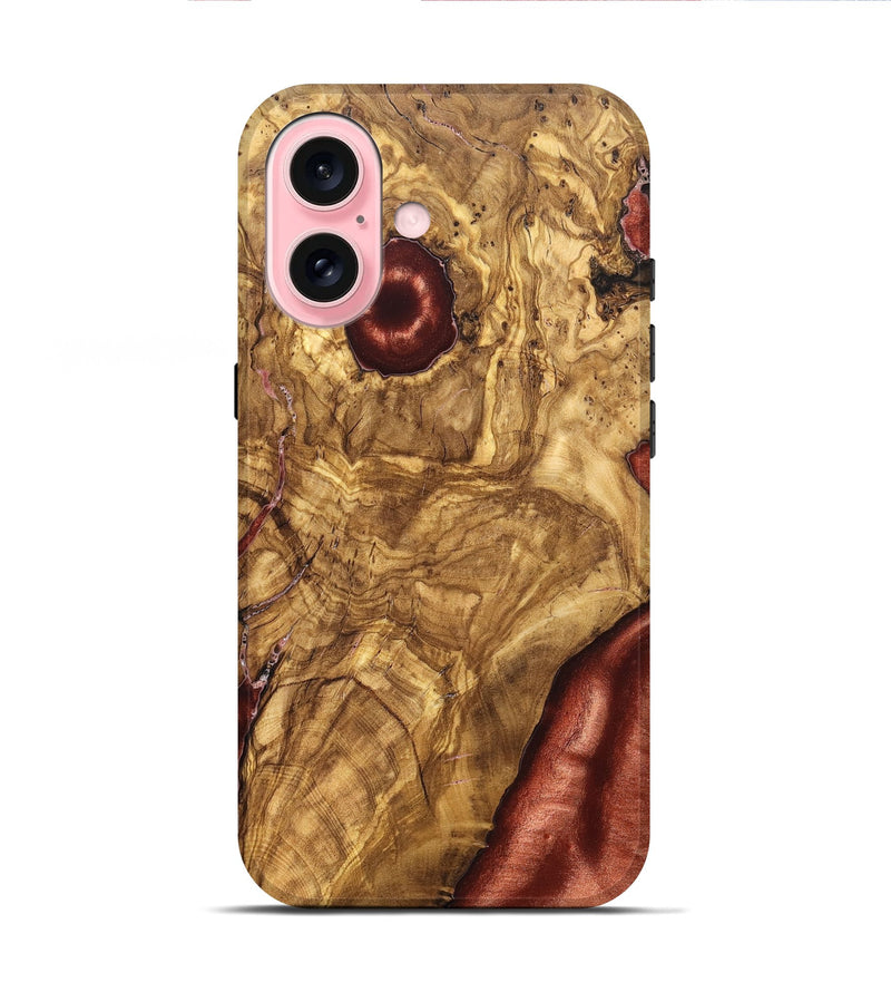 iPhone 16 Wood Live Edge Phone Case - Bria (Solid Wood, 825602)