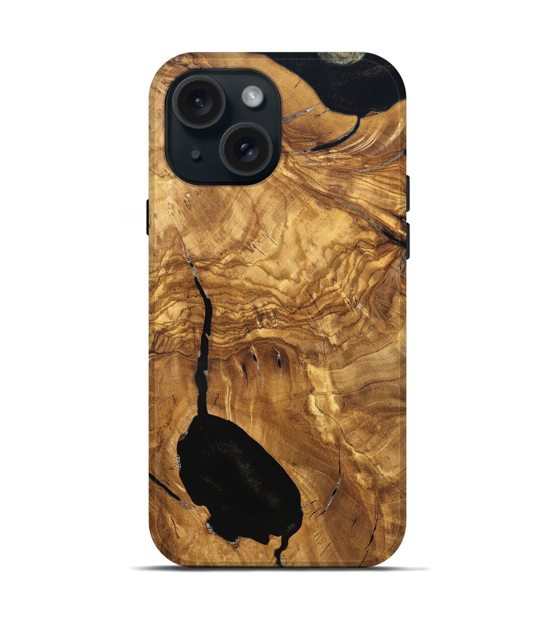 iPhone 15 Wood Live Edge Phone Case - Jairo (Solid Wood, 825603)