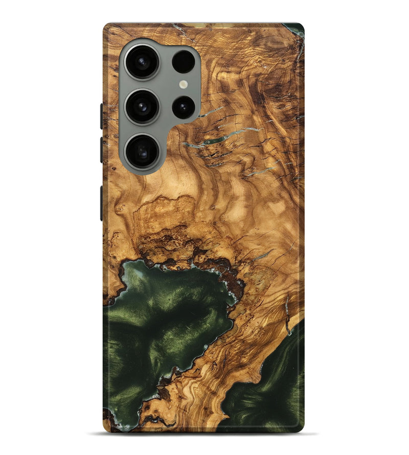 Galaxy S24 Ultra Wood Live Edge Phone Case - Irving (Ancient Olive, 825604)