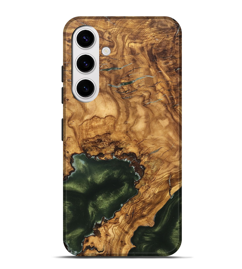 Galaxy S25 Plus Wood Live Edge Phone Case - Irving (Ancient Olive, 825604)