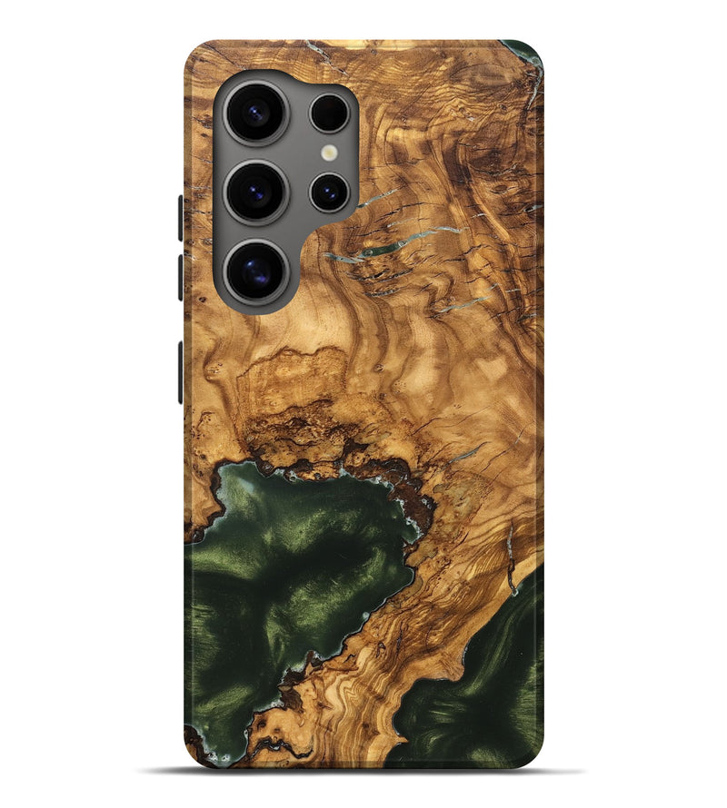 Galaxy S25 Ultra Wood Live Edge Phone Case - Irving (Ancient Olive, 825604)