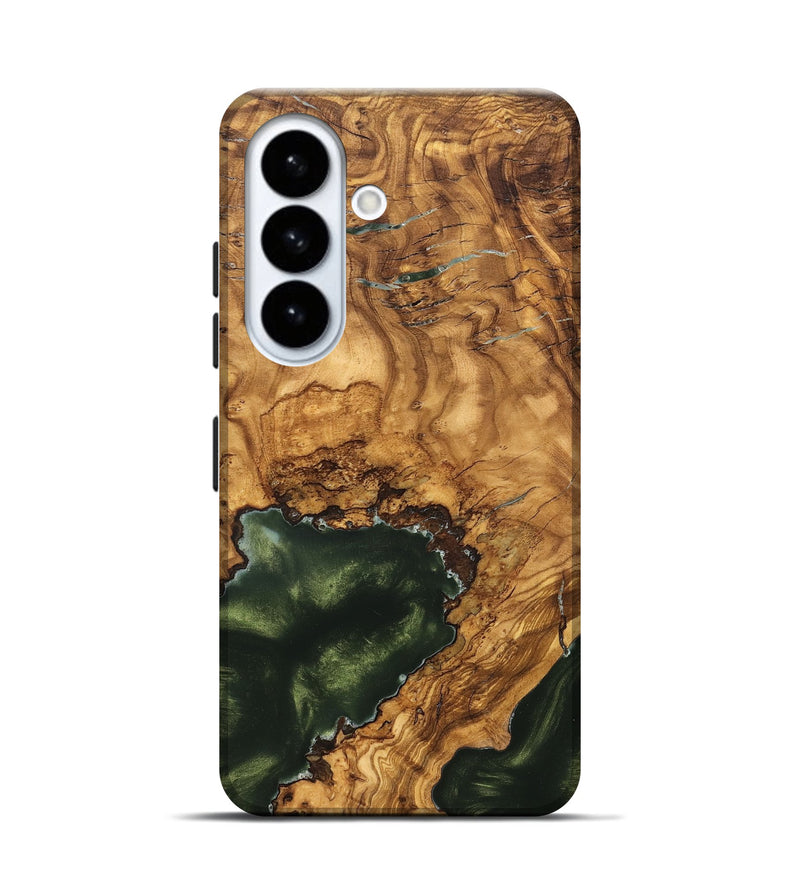 Galaxy S26 Wood Live Edge Phone Case - Irving (Ancient Olive, 825604)