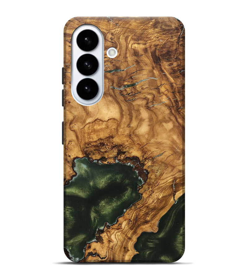 Galaxy S26 Plus Wood Live Edge Phone Case - Irving (Ancient Olive, 825604)