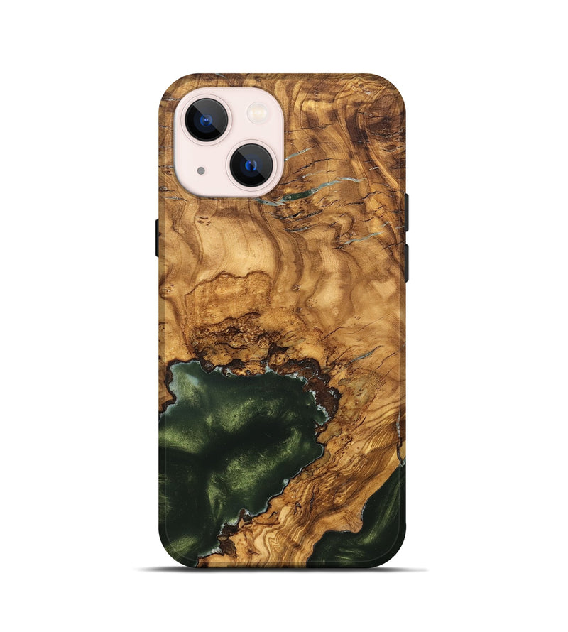 iPhone 13 mini Wood Live Edge Phone Case - Irving (Ancient Olive, 825604)