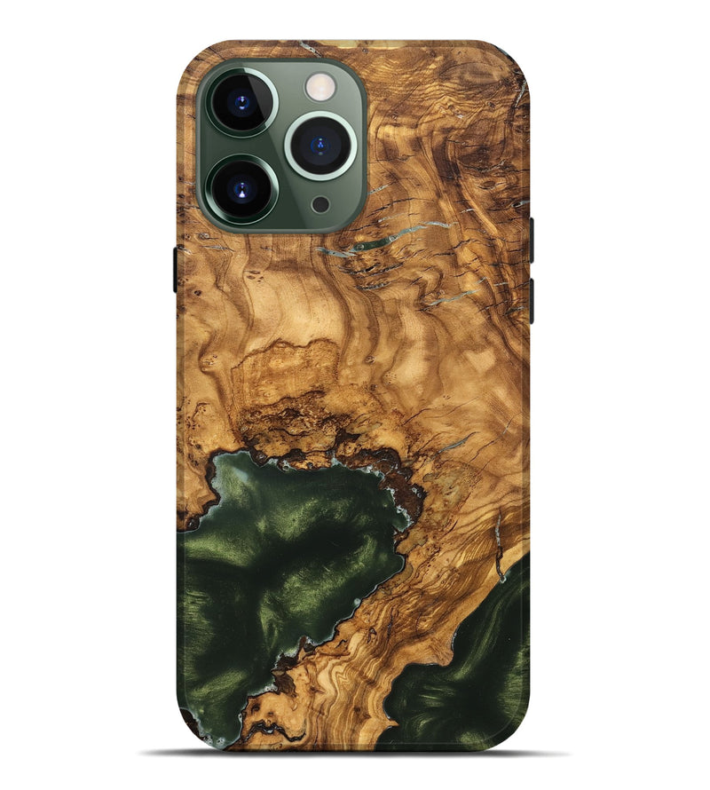 iPhone 13 Pro Max Wood Live Edge Phone Case - Irving (Ancient Olive, 825604)