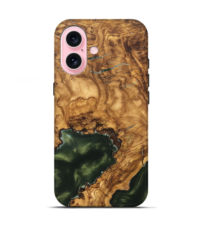 iPhone 17 Wood Live Edge Phone Case - Irving (Ancient Olive, 825604)
