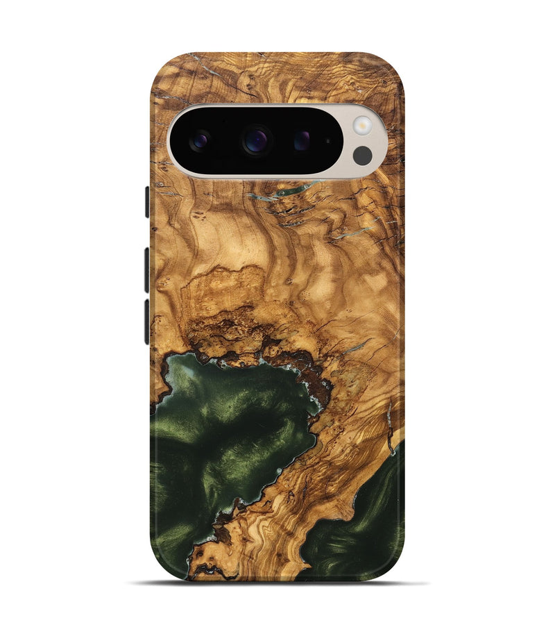 Pixel 9 Pro Wood Live Edge Phone Case - Irving (Ancient Olive, 825604)