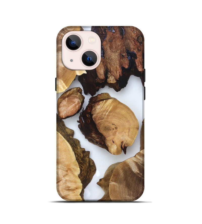 iPhone 13 mini Wood Live Edge Phone Case - Rihanna (Clear, 825605)