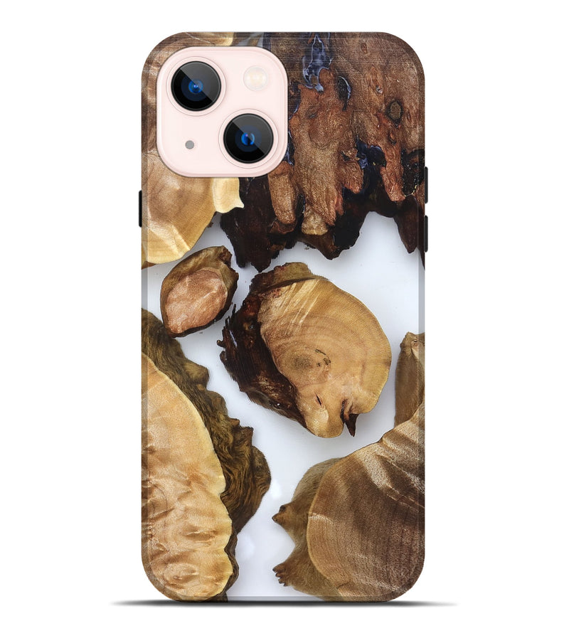 iPhone 14 Plus Wood Live Edge Phone Case - Rihanna (Clear, 825605)