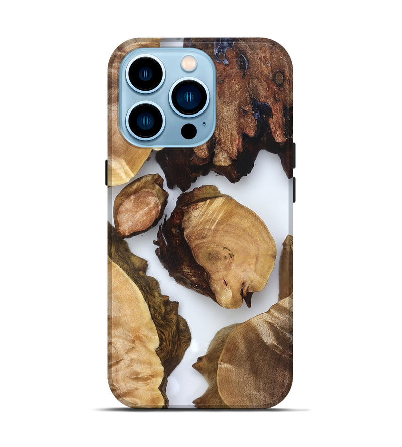 iPhone 14 Pro Wood Live Edge Phone Case - Rihanna (Clear, 825605)