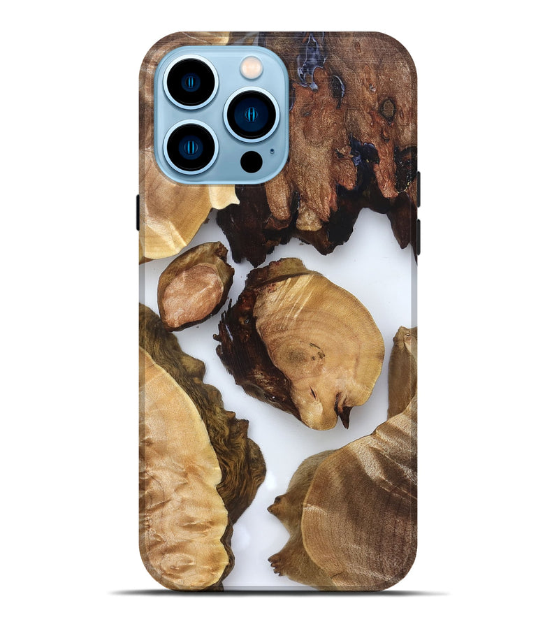 iPhone 14 Pro Max Wood Live Edge Phone Case - Rihanna (Clear, 825605)