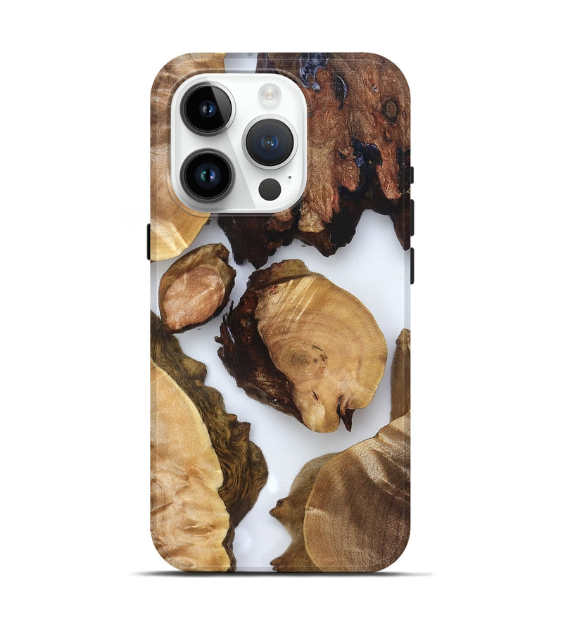 iPhone 15 Pro Wood Live Edge Phone Case - Rihanna (Clear, 825605)