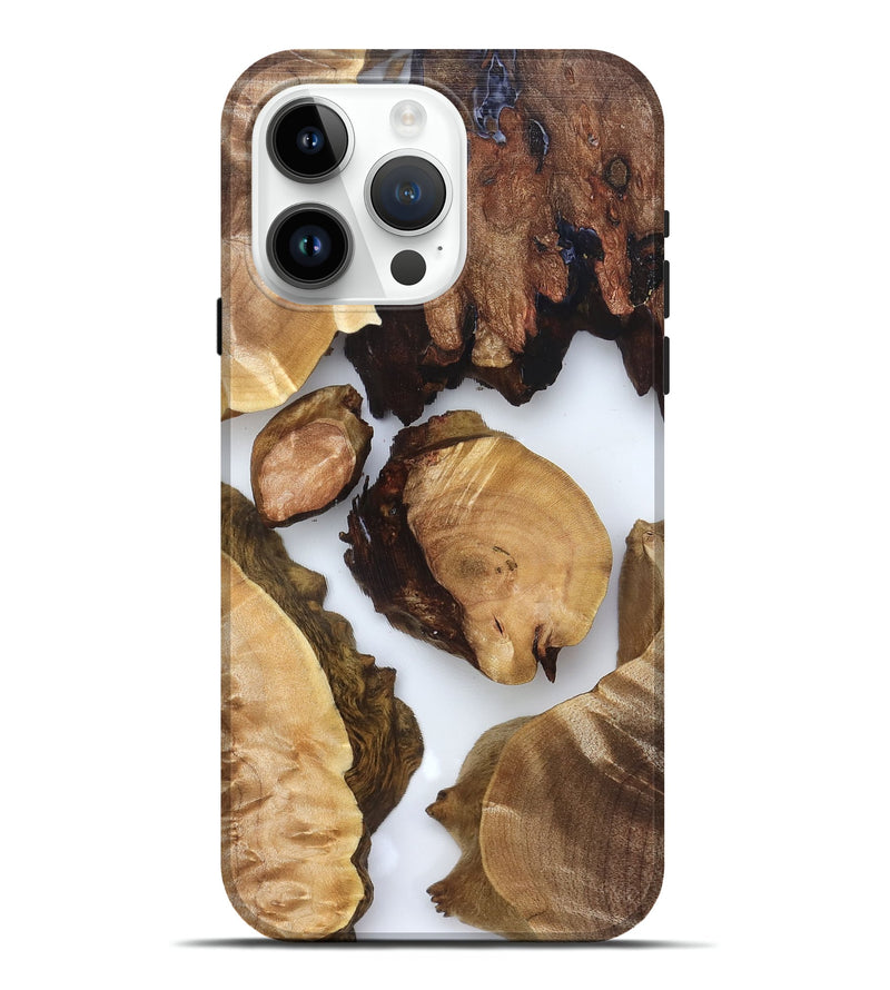 iPhone 15 Pro Max Wood Live Edge Phone Case - Rihanna (Clear, 825605)