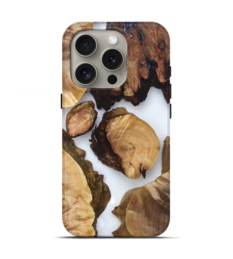 iPhone 16 Pro Wood Live Edge Phone Case - Rihanna (Clear, 825605)
