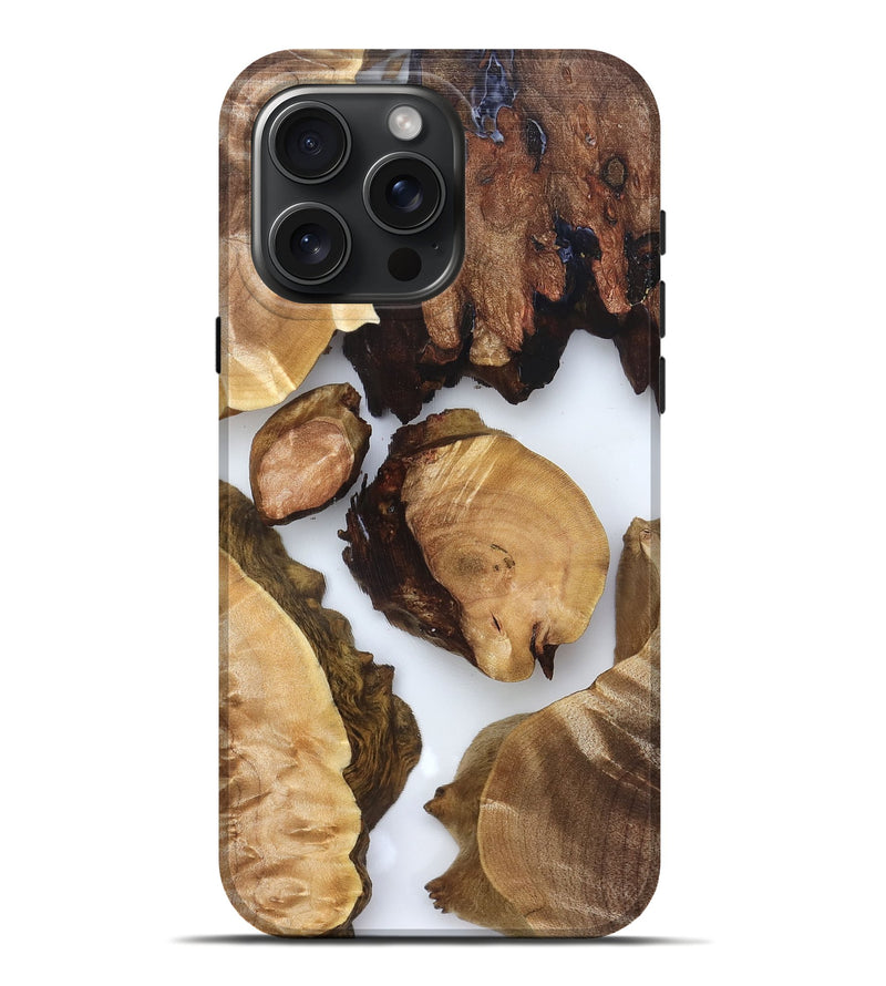 iPhone 16 Pro Max Wood Live Edge Phone Case - Rihanna (Clear, 825605)