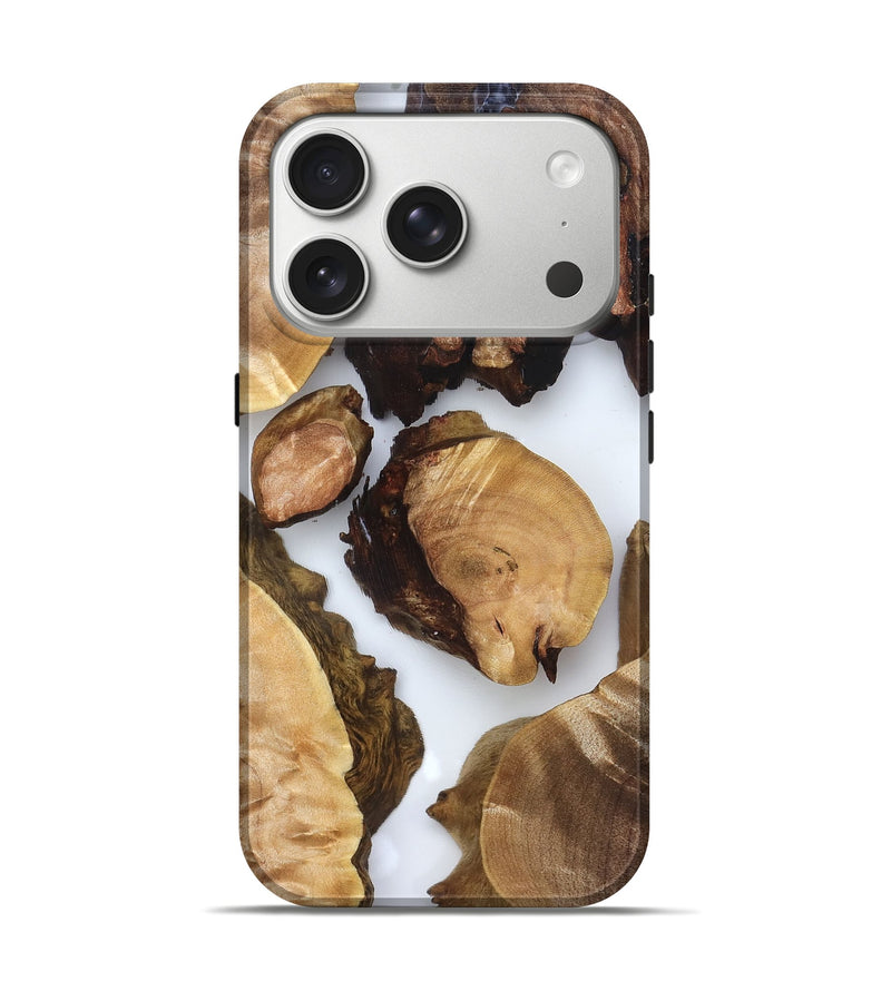 iPhone 17 Pro Wood Live Edge Phone Case - Rihanna (Clear, 825605)