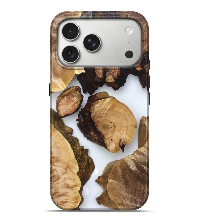 iPhone 17 Pro Max Wood Live Edge Phone Case - Rihanna (Clear, 825605)