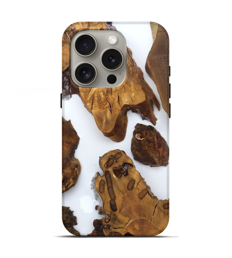 iPhone 16 Pro Wood Live Edge Phone Case - Amara (Clear, 825606)