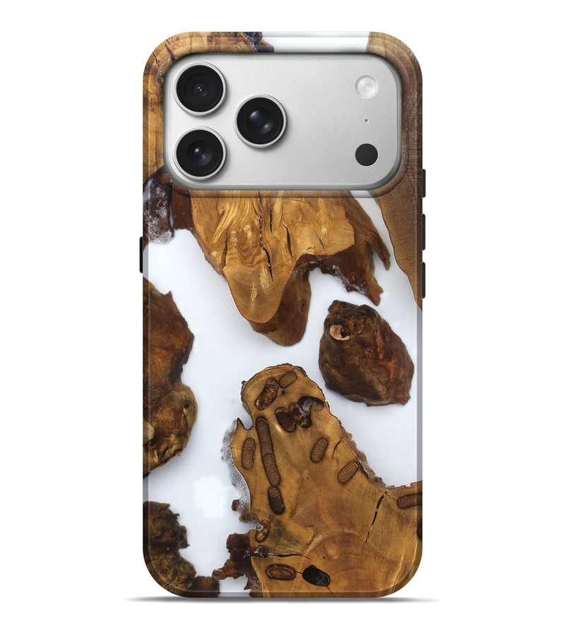 iPhone 17 Pro Max Wood Live Edge Phone Case - Amara (Clear, 825606)