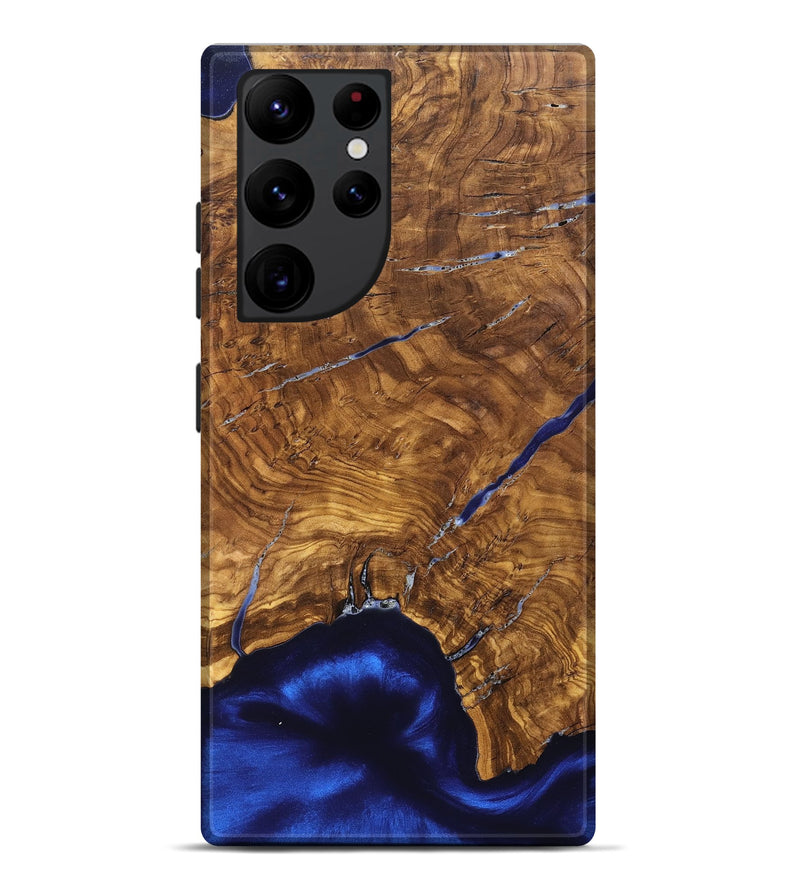 Galaxy S22 Ultra Wood Live Edge Phone Case - Alisha (Ancient Olive, 825607)