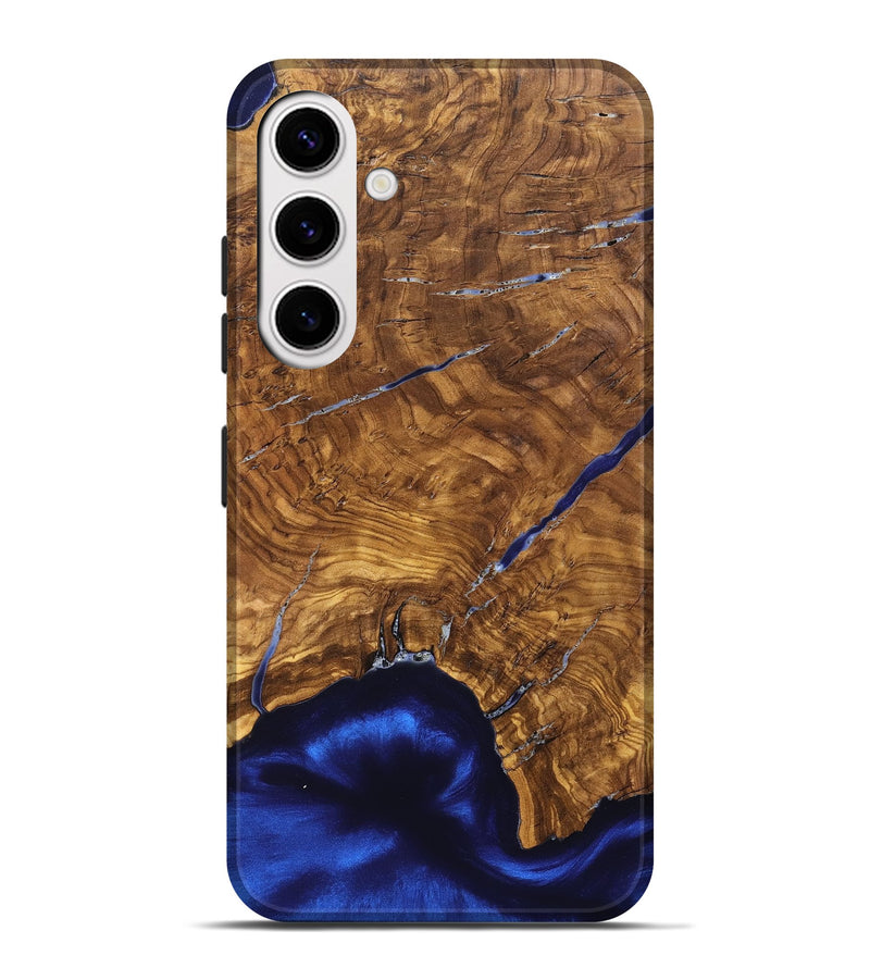 Galaxy S25 Plus Wood Live Edge Phone Case - Alisha (Ancient Olive, 825607)