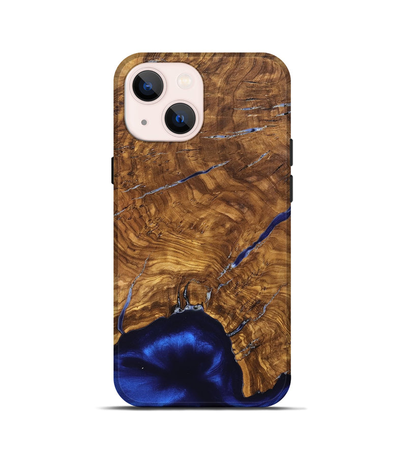 iPhone 13 mini Wood Live Edge Phone Case - Alisha (Ancient Olive, 825607)