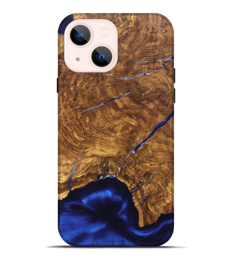 iPhone 14 Plus Wood Live Edge Phone Case - Alisha (Ancient Olive, 825607)