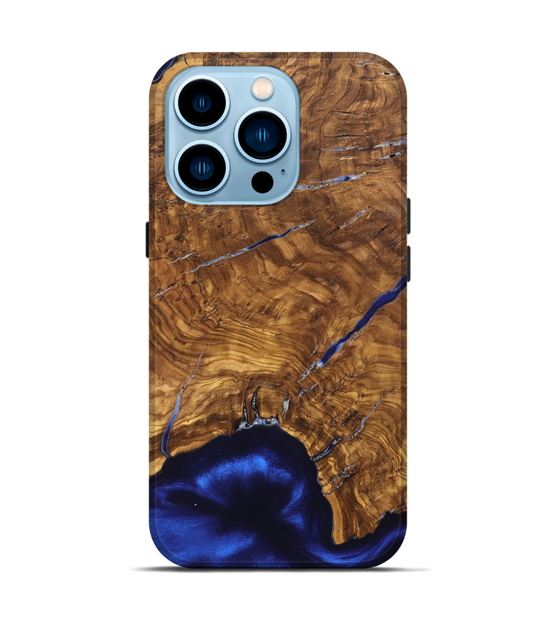 iPhone 14 Pro Wood Live Edge Phone Case - Alisha (Ancient Olive, 825607)