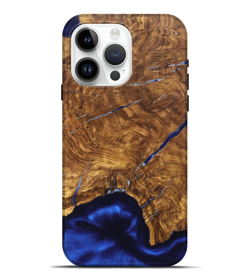 iPhone 15 Pro Max Wood Live Edge Phone Case - Alisha (Ancient Olive, 825607)