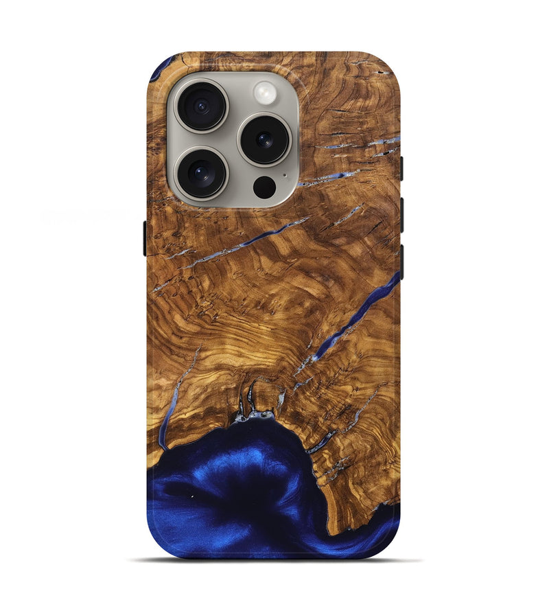 iPhone 16 Pro Wood Live Edge Phone Case - Alisha (Ancient Olive, 825607)