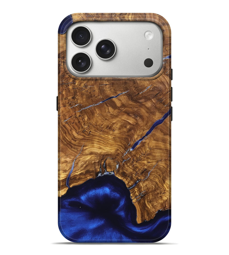 iPhone 17 Pro Max Wood Live Edge Phone Case - Alisha (Ancient Olive, 825607)