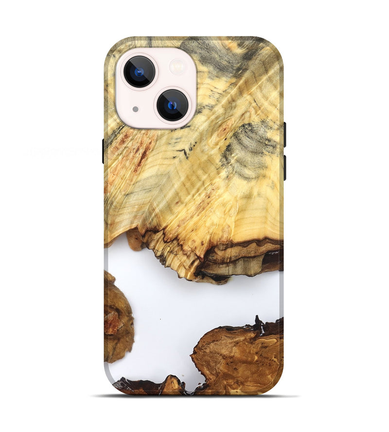 iPhone 13 Wood Live Edge Phone Case - Jayde (Clear, 825609)