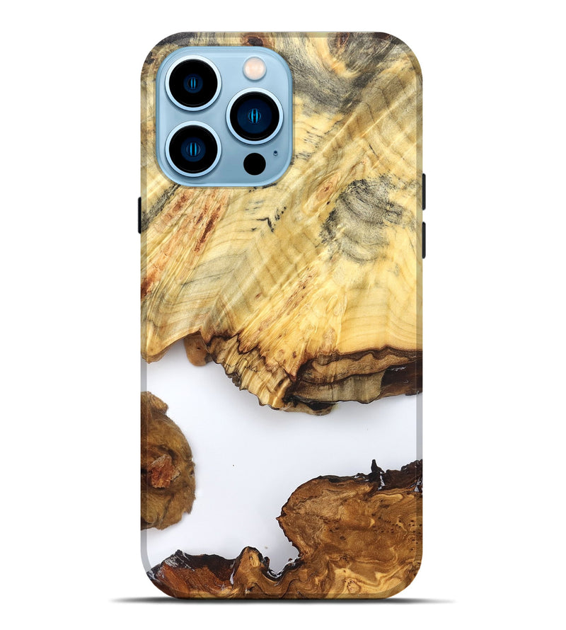 iPhone 14 Pro Max Wood Live Edge Phone Case - Jayde (Clear, 825609)