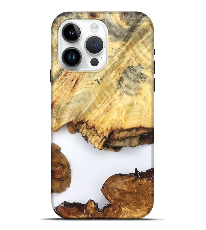 iPhone 15 Pro Max Wood Live Edge Phone Case - Jayde (Clear, 825609)