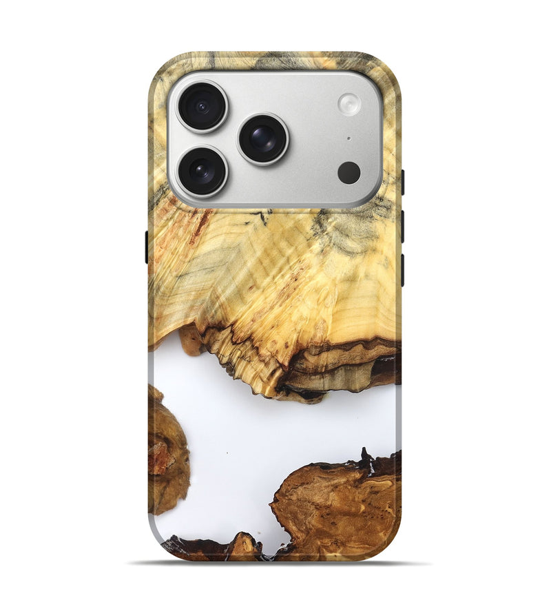 iPhone 17 Pro Wood Live Edge Phone Case - Jayde (Clear, 825609)