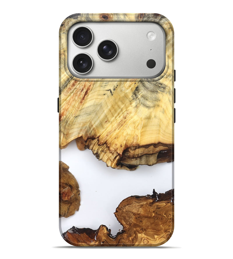 iPhone 17 Pro Max Wood Live Edge Phone Case - Jayde (Clear, 825609)