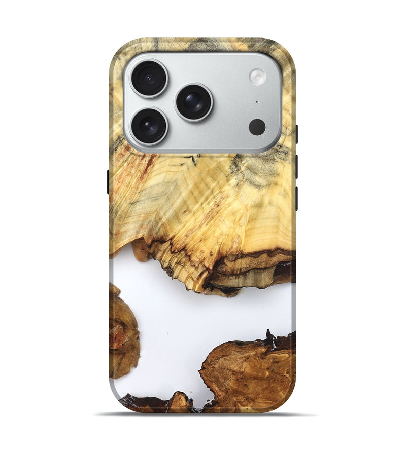 iPhone 18 Pro Wood Live Edge Phone Case - Jayde (Clear, 825609)