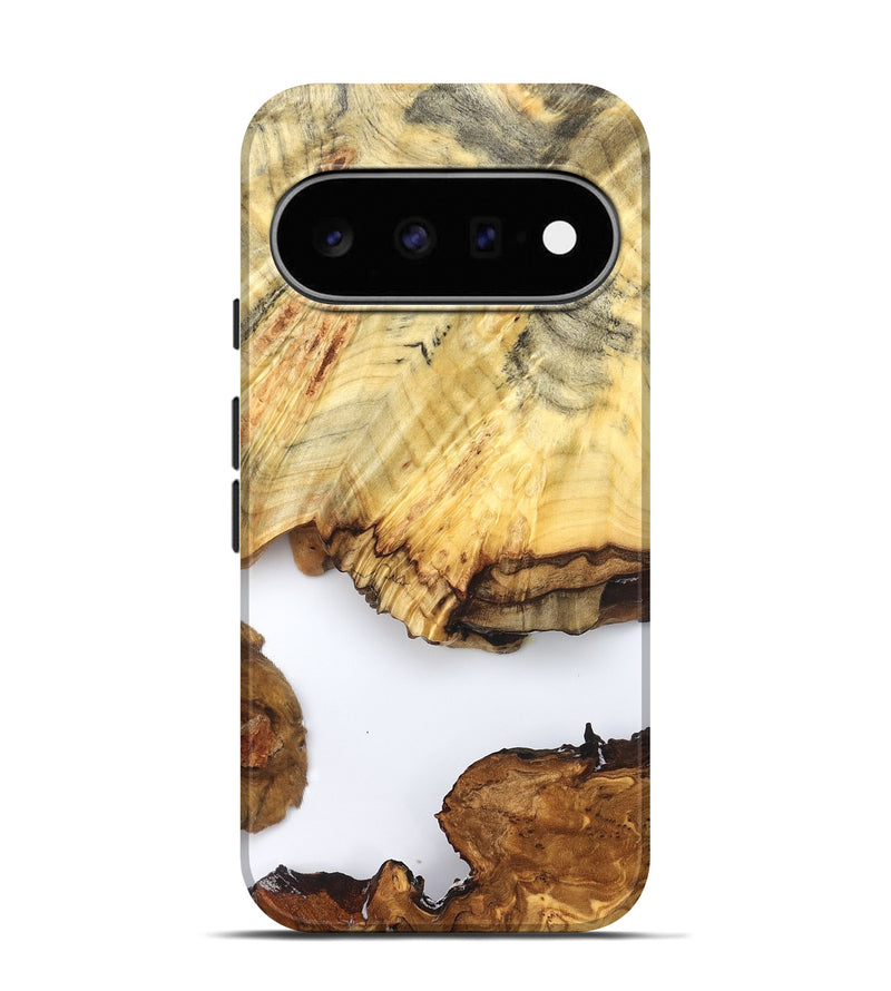 Pixel 11 Pro Wood Live Edge Phone Case - Jayde (Clear, 825609)